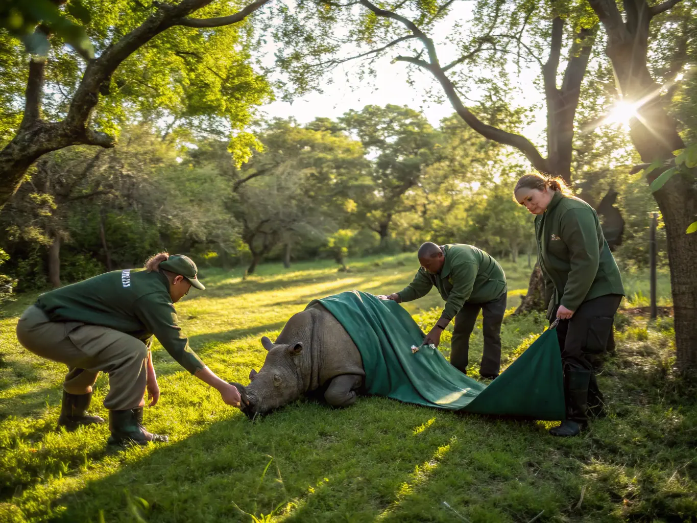 A conservationist releasing birds into their natural habitat, demonstrating the organization's active role in restocking local wildlife populations.